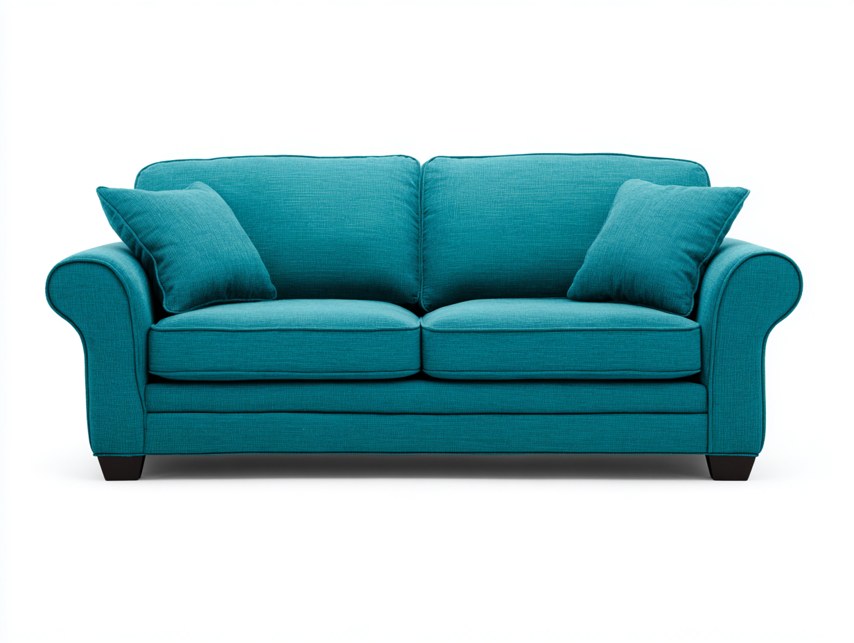 Canapé 2 places en tissu 170x90x85 cm - Bleu-vert - Design moderne pour séjour-Abodeoliq