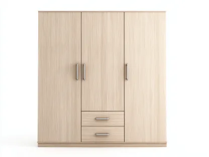 Armoire bois 180x55x200 cm - naturel - meuble de rangement avec portes et tiroirs pour chambre-Abodeoliq