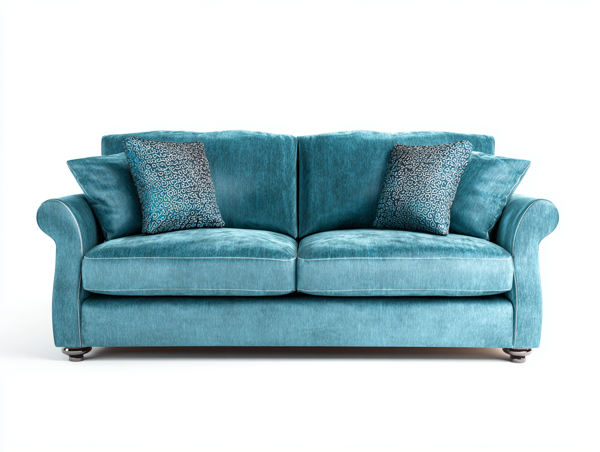 Canapé 2 places tissu 170x95x85 cm - bleu canard - canapé confortable pour salon-Abodeoliq