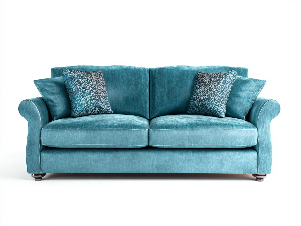 Canapé 2 places tissu 170x95x85 cm - bleu canard - canapé confortable pour salon-Abodeoliq