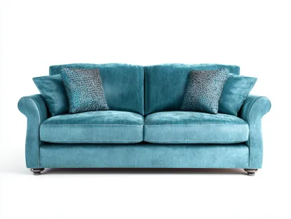 Canapé 2 places tissu 170x95x85 cm - bleu canard - canapé confortable pour salon-Abodeoliq