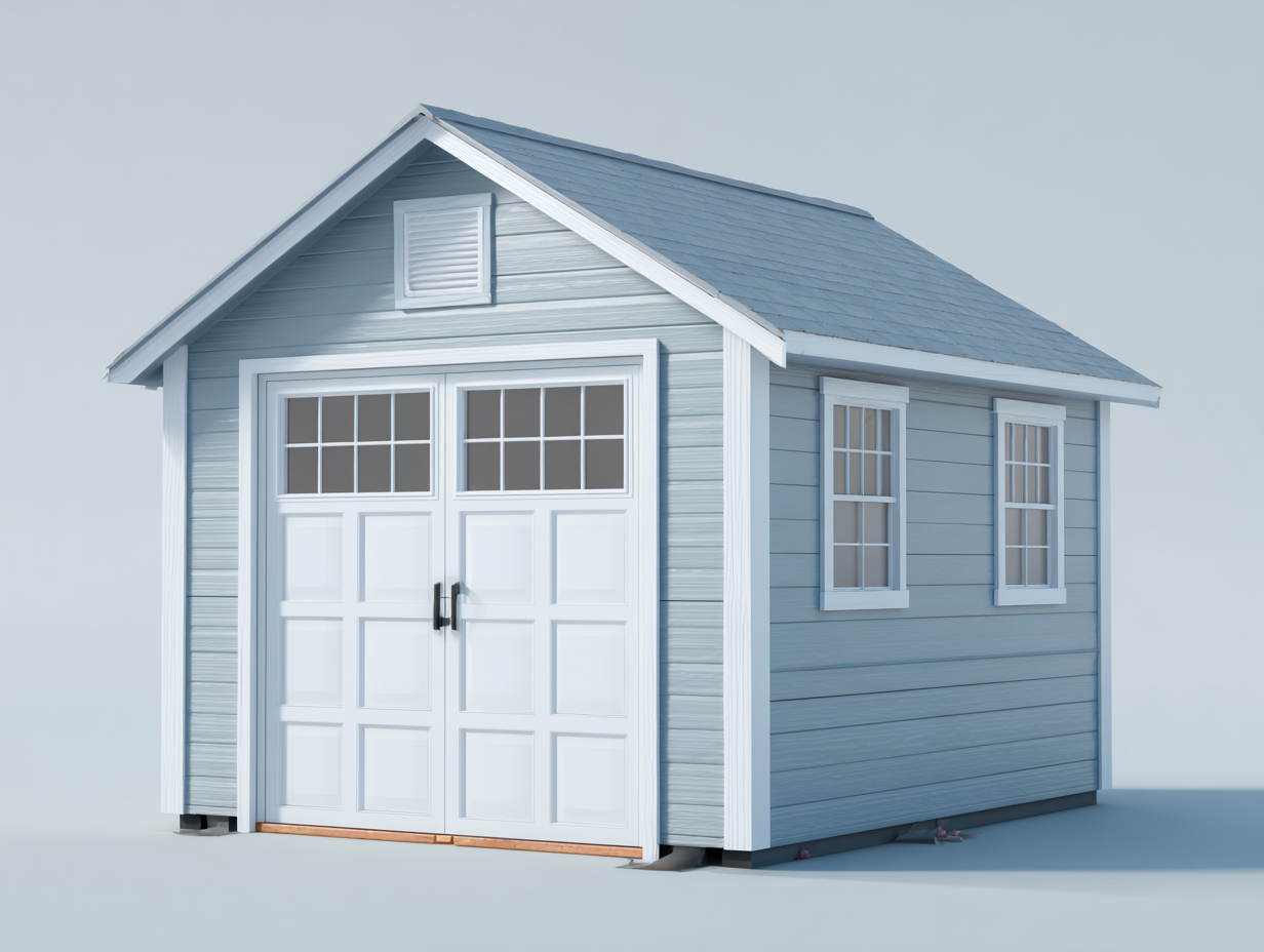 Garden Sheds wood 240x180x220 cm - blue-white - outdoor storage shed for garden-Hutixe