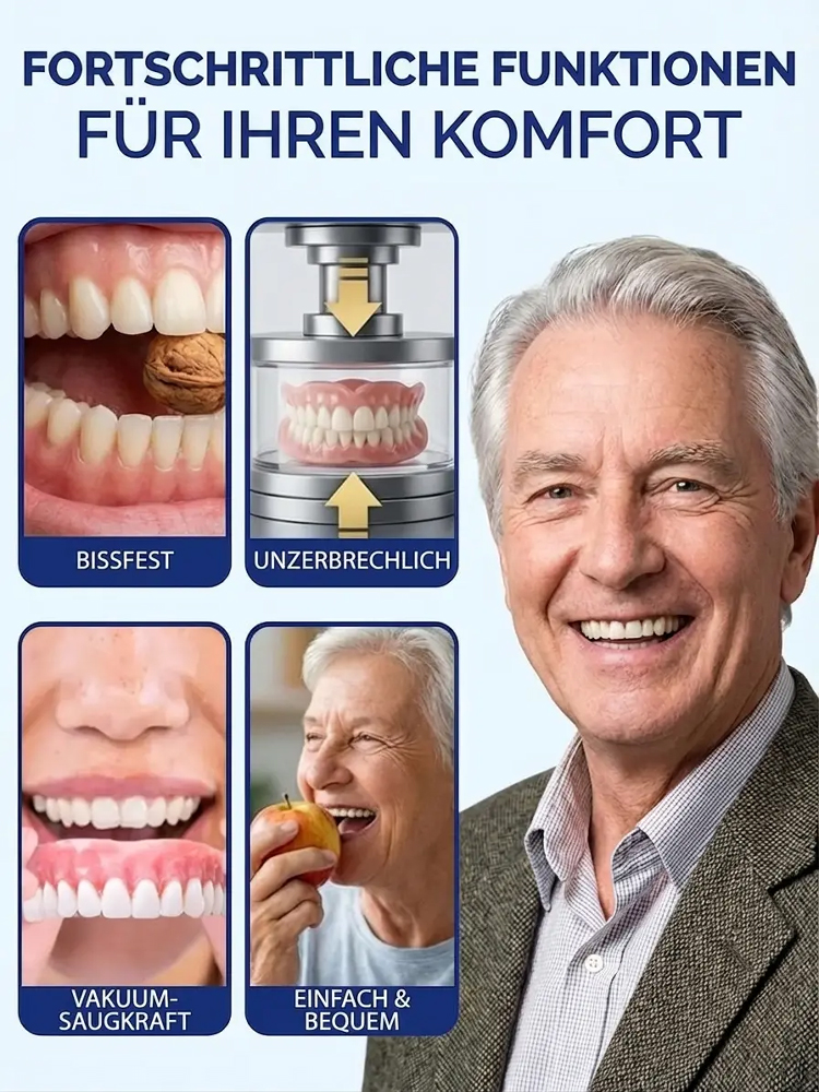 👨‍⚕️Entwickelt von 100 Experten: Die Lösung für all Ihre Zahnprobleme✨In Sekundenschnelle eingesetzt, perfekte Passform! Realistisches Aussehen, wie echte Zähne❤️Schmerzfrei und ohne Fremdkörpergefühl verbessert es die Gesichtskonturen!