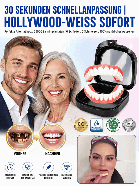 Medizinisches Komfort-Zahnersatz-Set🦷 Perfeekter Zahnersatz – Sofort & Ohne Schmerzen