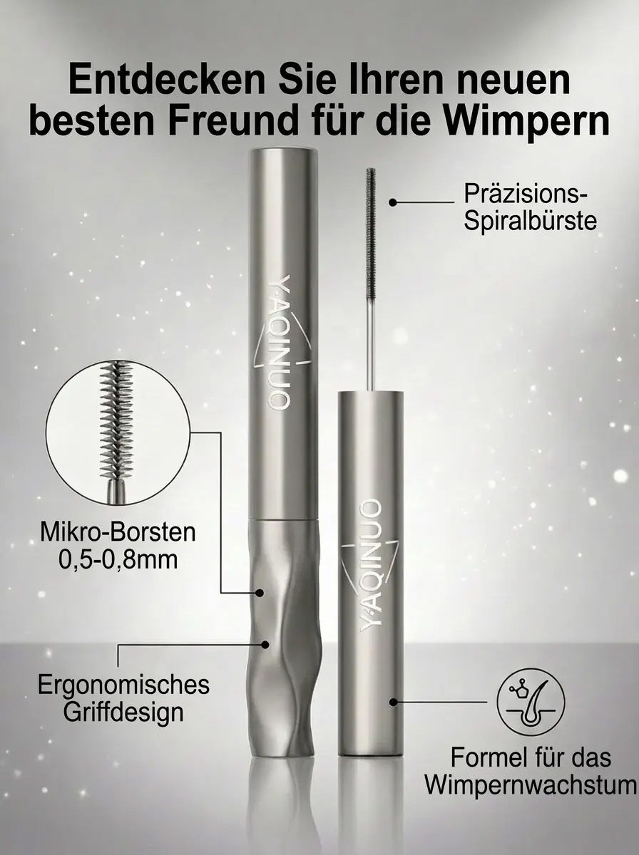 [Risikofreie Testphase] Premium 3-in-1 Metallic-Mascara | Inkl. Wimpernserum | Wasserfest | Für empfindliche Augen geeignet 👁️✨