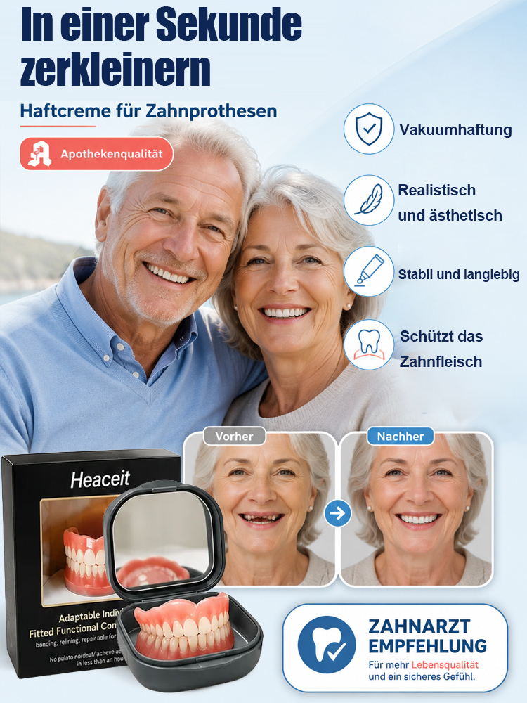 【Inklusive tragbarem Zahnersatzbehälter】 Zahnersatz, der Ihr Lächeln wiederherstellt
