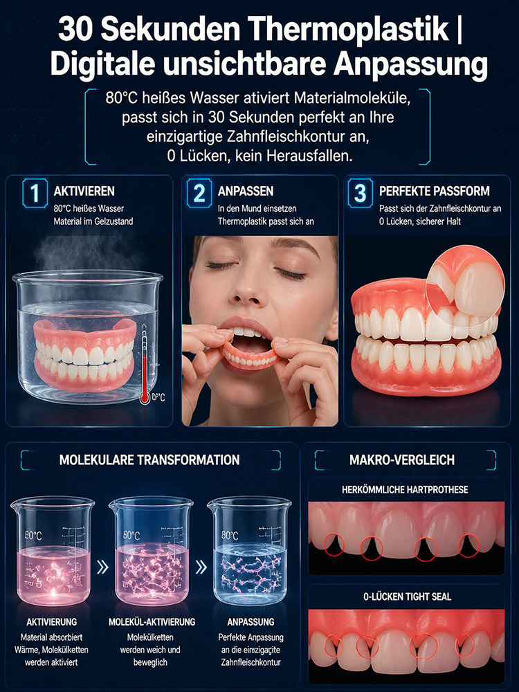 Medizinisches Komfort-Zahnersatz-Set🦷 Perfeekter Zahnersatz – Sofort & Ohne Schmerzen