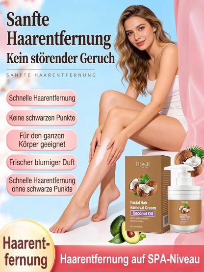 [Schmerzlose Haarentfernung] Haarentfernungscreme mit Pflanzenextrakten und Kokosöl