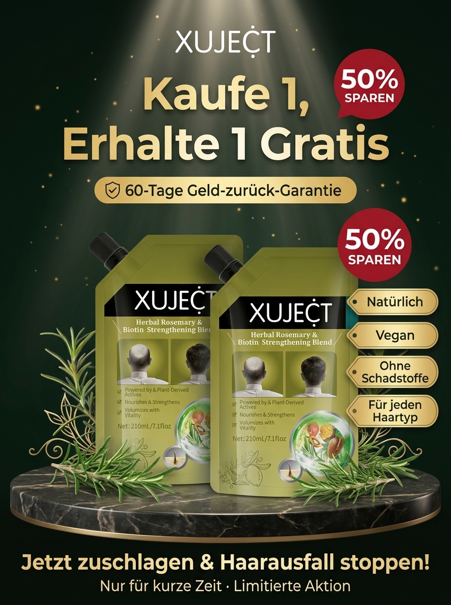 【Rosmarin-Keratin-Volumenshampoo】✨Sichtbare Ergebnisse in 2 Wochen bei starkem Haarausfall✨Dichtes Haar wie in jungen Jahren – durch dauerhafte Anwendungp✨