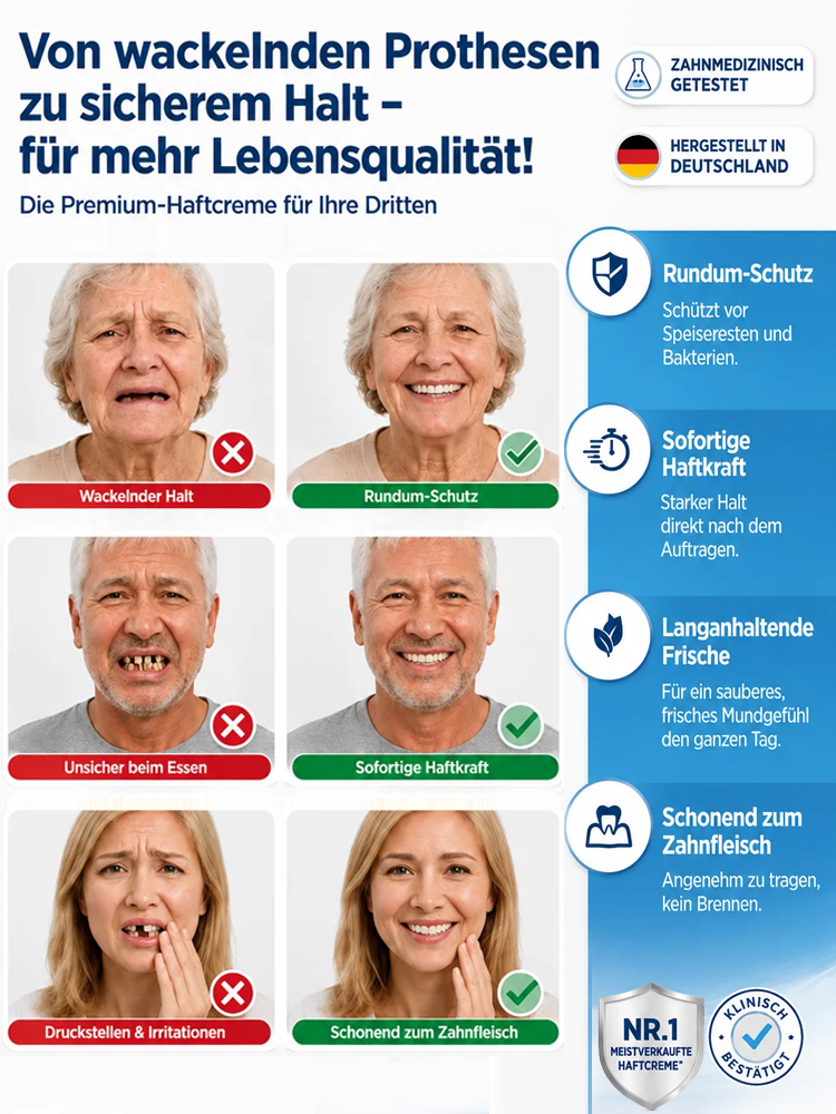 【Inklusive tragbarem Zahnersatzbehälter】 Zahnersatz, der Ihr Lächeln wiederherstellt