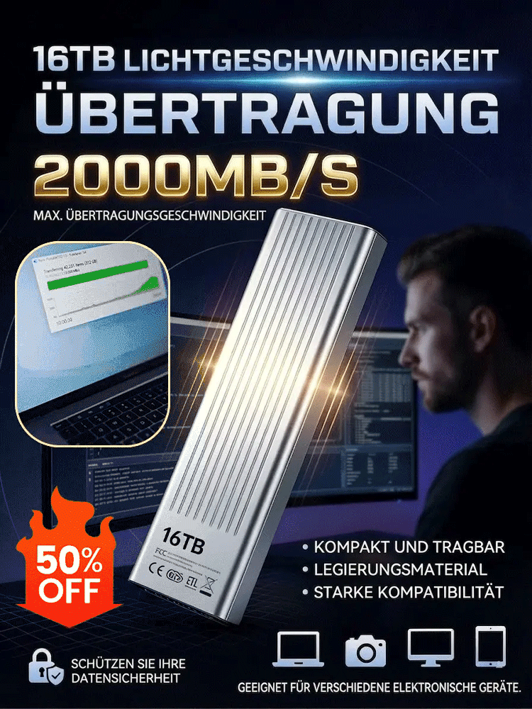 Tragbare Hochgeschwindigkeits-SSD Festplatte
