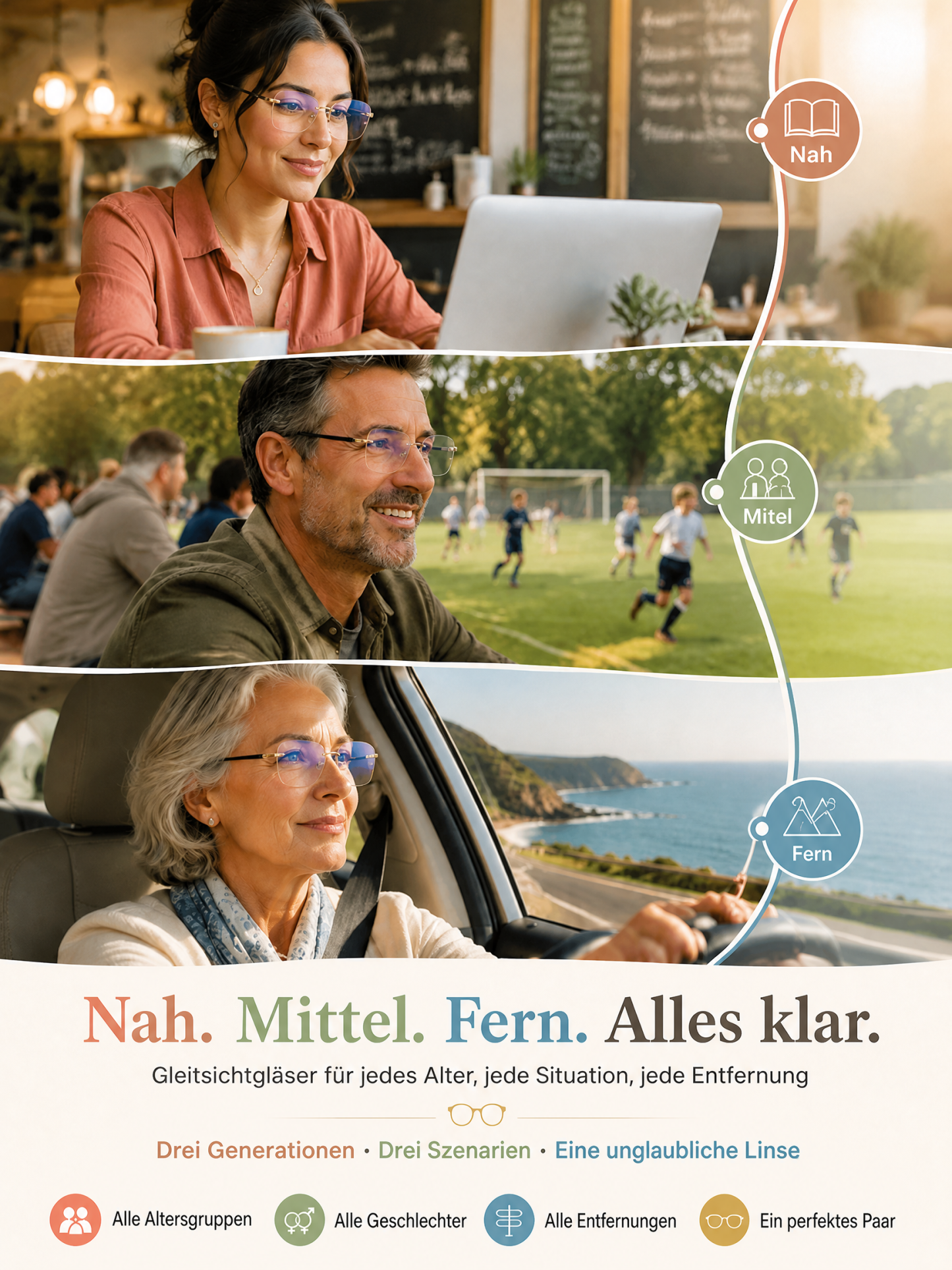 【Kein Sehtest nötig】Die Brille mit automatischem Gleitsicht-Zoom