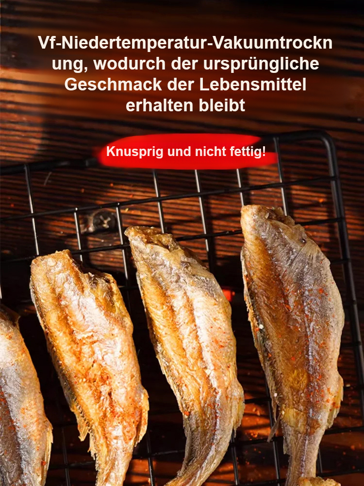 【90 Stück/Packung 🎁】Knuspriger Trockenfisch, verzehrfertig 🔥 Ohne Öl zubereitet, fett- und kalorienarm.