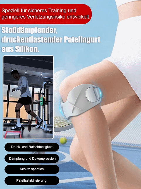 【Professionelle Kniescheibenbandage】🏃‍♀️mit Stoßdämpfung und Atmungsaktivität👩‍⚕️Von Top-Orthopäden entwickelt👍Bionik-Silikon absorbiert über 90 % der Stoßbelastung | Täglich tragen und Ihre Knie fühlen sich wieder so leicht an wie mit 20