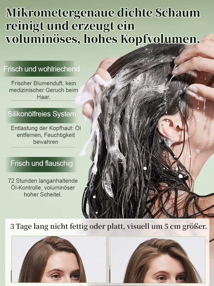 【Rosmarin-Keratin-Volumenshampoo】✨Sichtbare Ergebnisse in 2 Wochen bei starkem Haarausfall✨Dichtes Haar wie in jungen Jahren – durch dauerhafte Anwendungp✨