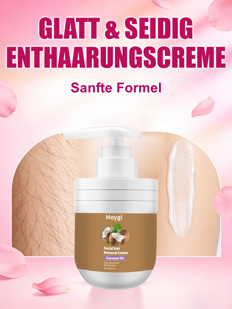 [Schmerzlose Haarentfernung] Haarentfernungscreme mit Pflanzenextrakten und Kokosöl