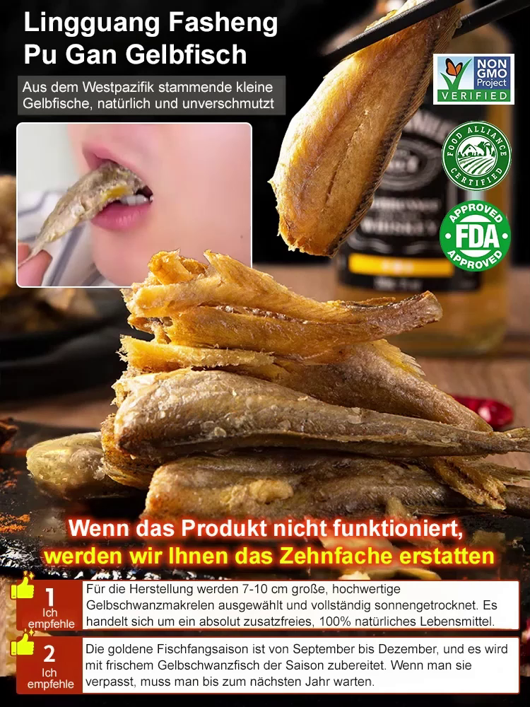 【90 Stück/Packung 🎁】Knuspriger Trockenfisch, verzehrfertig 🔥 Ohne Öl zubereitet, fett- und kalorienarm.