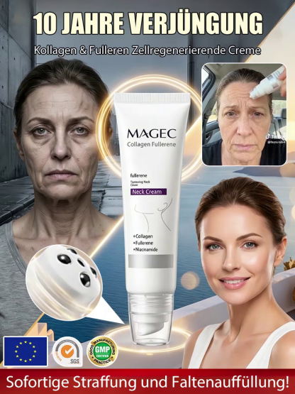 【10 Jahre jünger】✨Kollagen-Fulleren Zell-Regenerationscreme Sofortige Straffung & Falten-Auffüllung✨Mildert Falten, festigt die Haut und verleiht einen strahlenden Teint.