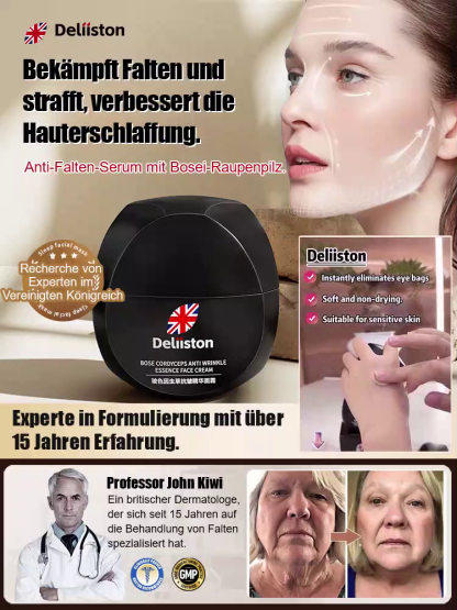 【Feuchtigkeitsspendende Anti-Falten Gesichtscreme】✨Angereichert mit der 10-fachen Menge an Wirkstoffen, bekämpft es effektiv Falten und hellt den Hautton auf.