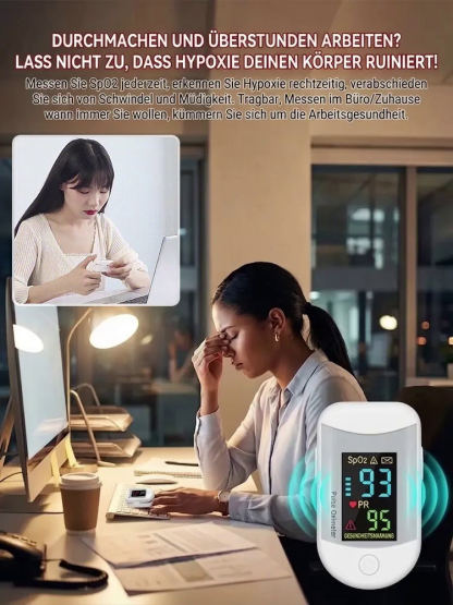 【Fingerclip-Pulsoximeter】✌️Kein Stechen in den Finger nötig👍Genauigkeit 99%⌚️Messen Sie Ihren Blutzucker, Blutdruck, Cholesterin, Blutsauerstoff und Herzfrequenz präzise in nur 5 Sekunden.