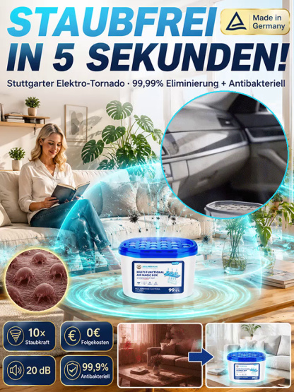💨 Der revolutionäre Luftreiniger ohne Stromkosten & ohne Filterwechsel | Saugt Staub, Tierhaare und Allergene aus jeder Ecke