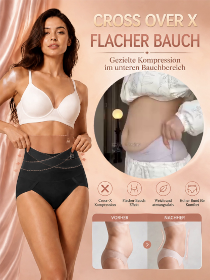Hochtaillierte formende Slip mit Kreuz-Kompression | Max. Tragekomfort durch 3D-Becken-Passform & X-Kompression