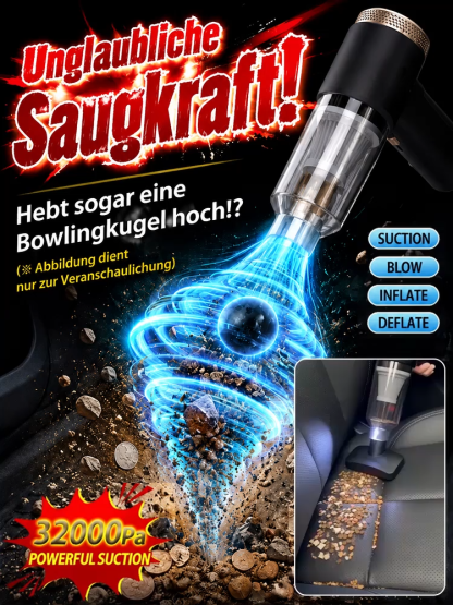 4-in-1 Vollautomatischer Staubsauger: Pusten, saugen, aufpumpen, entlüften! Ein Gerät für all deine täglichen Bedarfe!