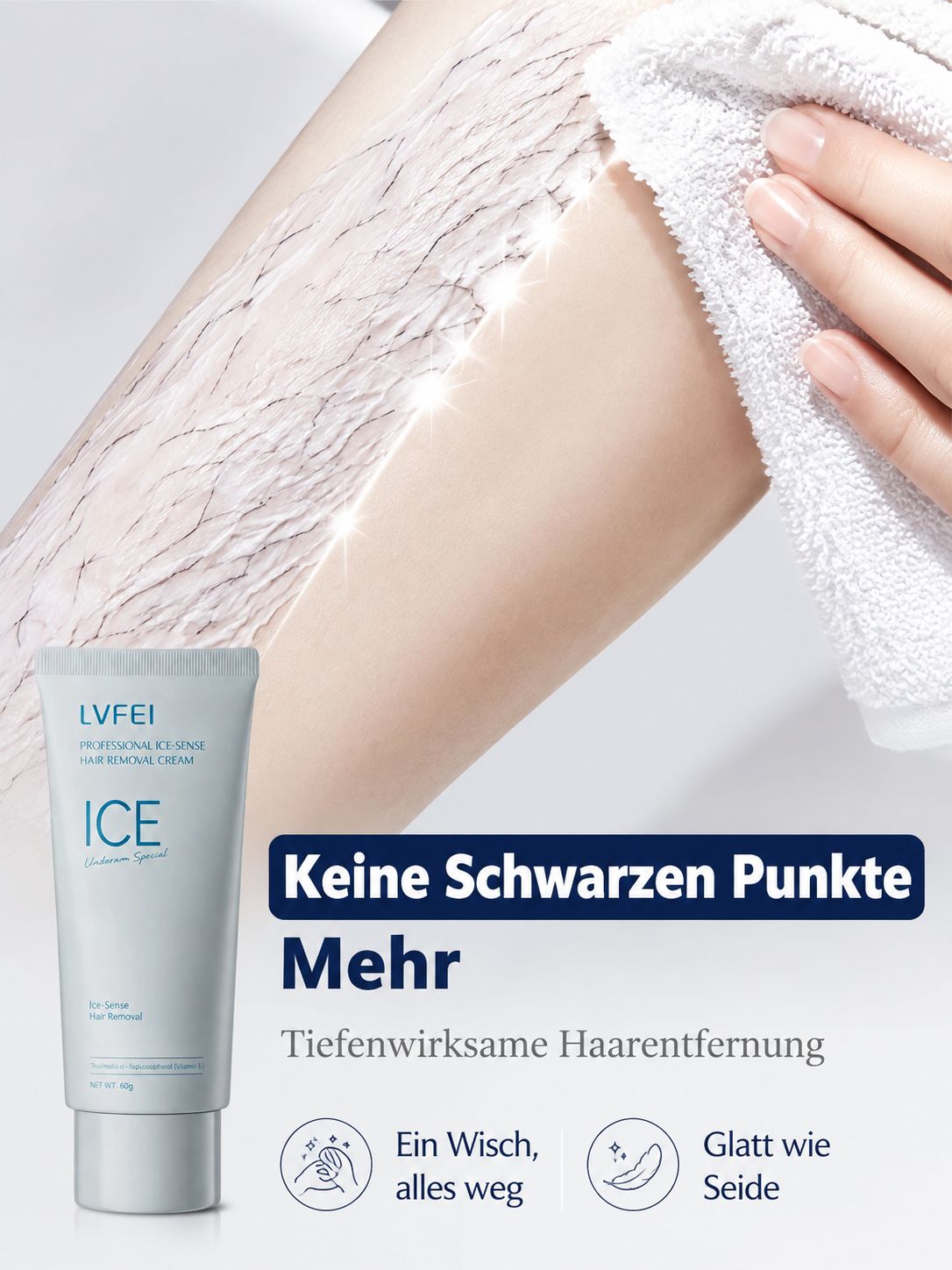 ❄️ -5°C Eiskalt-Effekt: Schluss mit Rasurextremismus & Wachsschmerzen! ✨ Seidig glatte Haut in nur 3 Minuten – Ganz ohne schwarze Stoppeln.