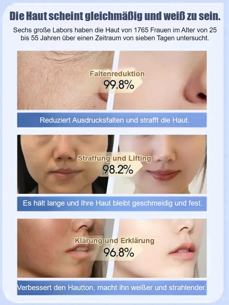 【Feuchtigkeitsspendende Anti-Falten Gesichtscreme】✨Angereichert mit der 10-fachen Menge an Wirkstoffen, bekämpft es effektiv Falten und hellt den Hautton auf.