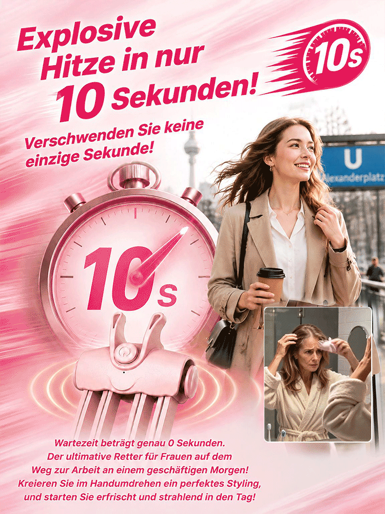 Schluss mit plattem Haar! Kabelloser Ansatz-Booster mit Rotlicht für XXL-Volumen.