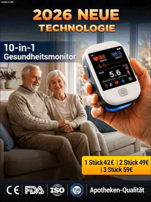 【Neues Modell 2026】10-in-1 Multifunktionales Fingerspitzen-Messgerät