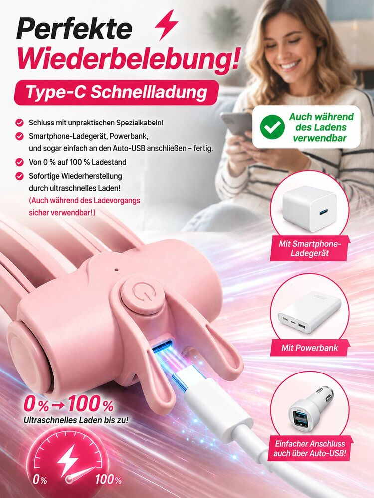 Schluss mit plattem Haar! Kabelloser Ansatz-Booster mit Rotlicht für XXL-Volumen.
