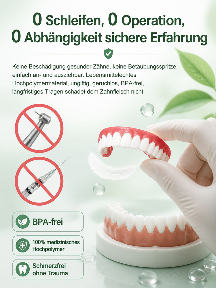 Medizinisches Komfort-Zahnersatz-Set🦷 Perfeekter Zahnersatz – Sofort & Ohne Schmerzen