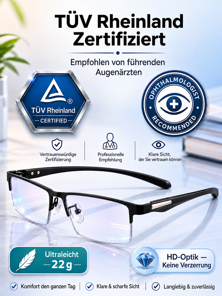Sehen Sie wieder wie in Ihren 20ern! Intelligente, farbwechselnde Halbbrille 👓 AUTO-FOKUS TECHNOLOGIE • KEINE AUGENPRÜFUNG