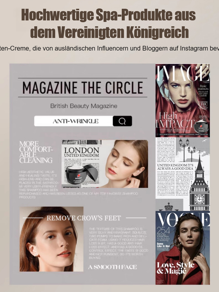 【Feuchtigkeitsspendende Anti-Falten Gesichtscreme】✨Angereichert mit der 10-fachen Menge an Wirkstoffen, bekämpft es effektiv Falten und hellt den Hautton auf.