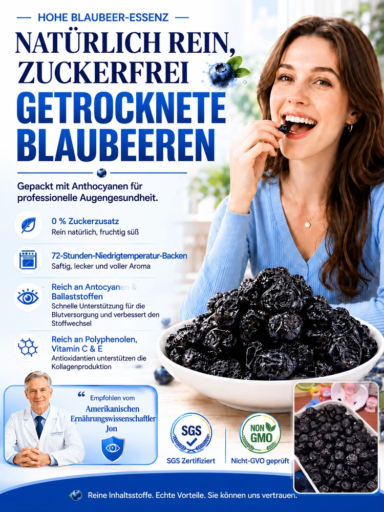 ✨Premium Polarkreis Wildheidelbeeren | Natürliche Hilfe bei Cholesterin und Müdigkeit✅