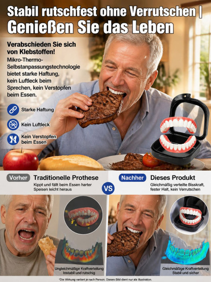 Medizinisches Komfort-Zahnersatz-Set🦷 Perfeekter Zahnersatz – Sofort & Ohne Schmerzen