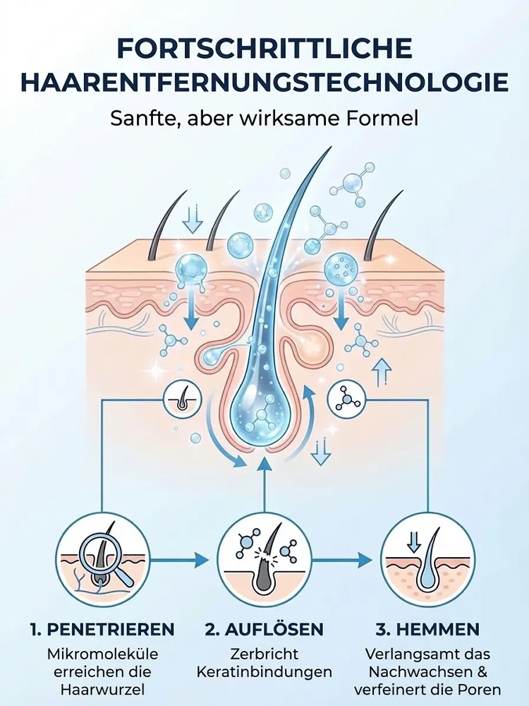 [Schmerzlose Haarentfernung] Haarentfernungscreme mit Pflanzenextrakten und Kokosöl