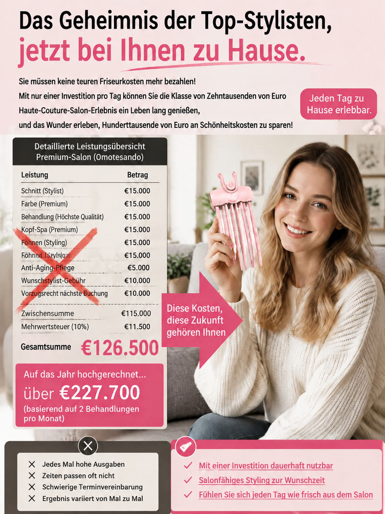 Schluss mit plattem Haar! Kabelloser Ansatz-Booster mit Rotlicht für XXL-Volumen.