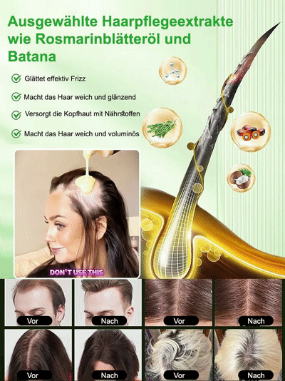 【Rosmarin-Keratin-Volumenshampoo】✨Sichtbare Ergebnisse in 2 Wochen bei starkem Haarausfall✨Dichtes Haar wie in jungen Jahren – durch dauerhafte Anwendungp✨