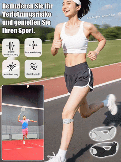 【Professionelle Kniescheibenbandage】🏃‍♀️mit Stoßdämpfung und Atmungsaktivität👩‍⚕️Von Top-Orthopäden entwickelt👍Bionik-Silikon absorbiert über 90 % der Stoßbelastung | Täglich tragen und Ihre Knie fühlen sich wieder so leicht an wie mit 20
