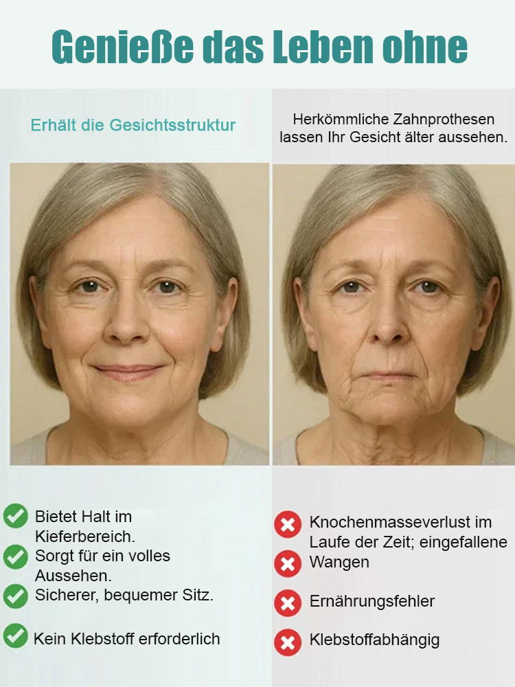  ✨Vollständige, verstellbare Zahnprothese für ein selbstsicheres Lächeln ✨Diese Silikonprothese passt zu allen Mundformen – keine Zahnarztbesuche, keine Kleber, keine Operationen nötig!