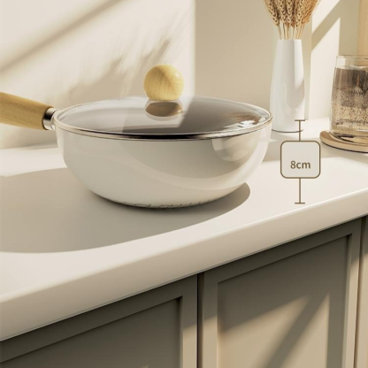 Weiße Keramik-Antihaft-Bratpfanne