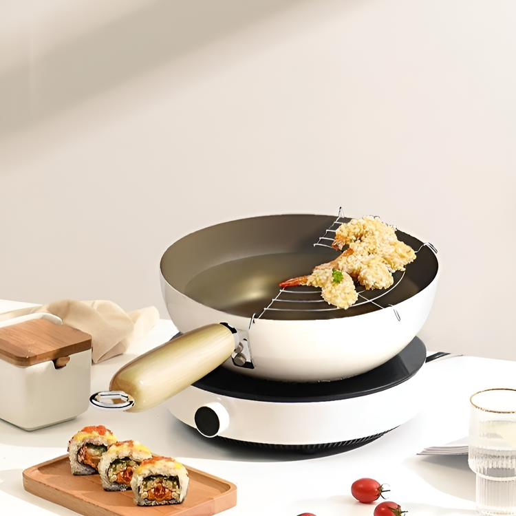 Weiße Keramik-Antihaft-Bratpfanne