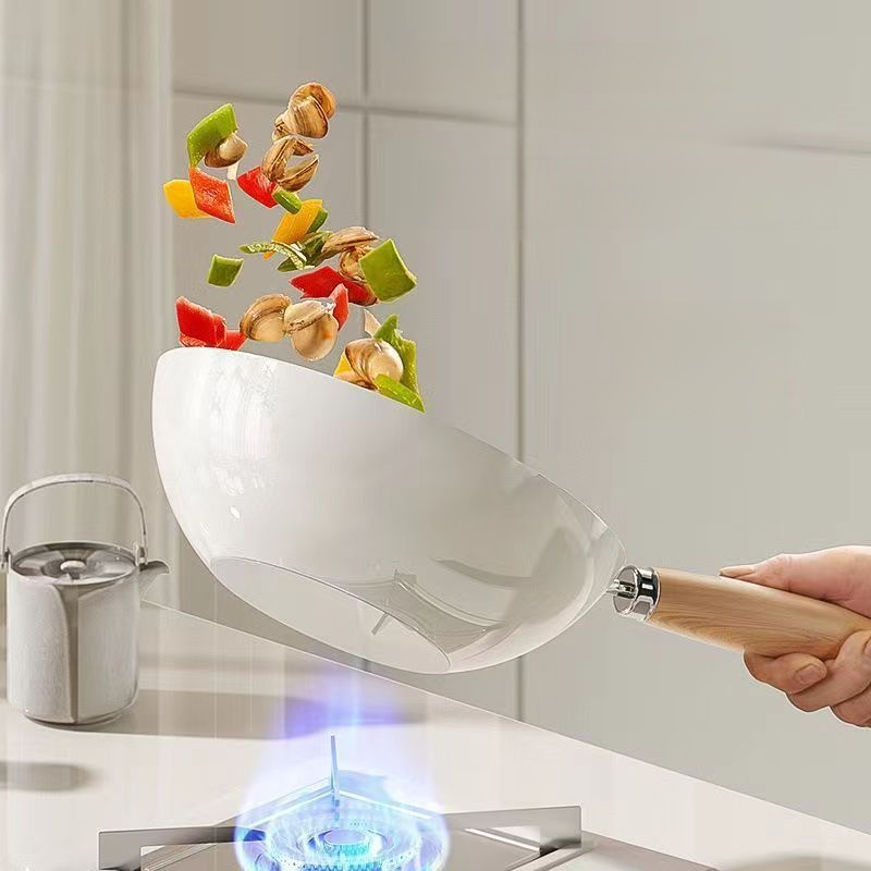 Weiße Keramik-Antihaft-Bratpfanne