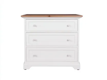 Cassettiera in legno 120x45x90 cm - bianco-marrone - design moderno-Villaano