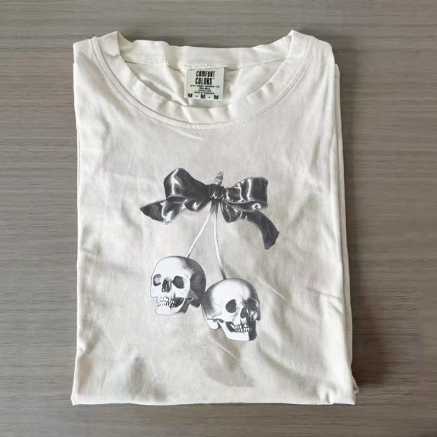 Dark Coquette Skulls T-shirt