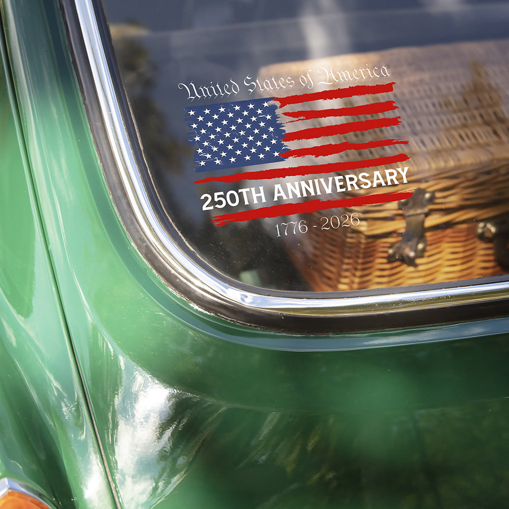USA 250th Anniversary Car Window Decal Sticker