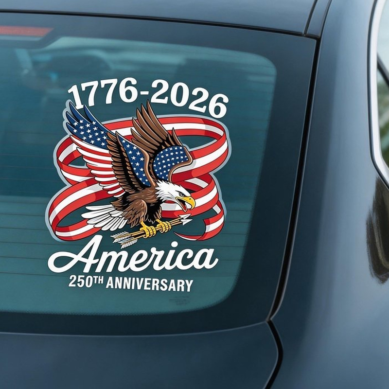 USA 250th Anniversary Car Window Decal Sticker