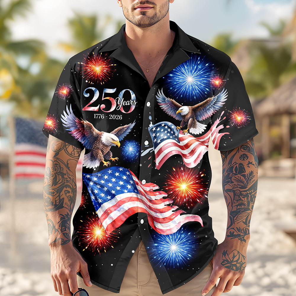 250 Years 1776 - 2026 Patriotic Eagle Hawaii Shirt